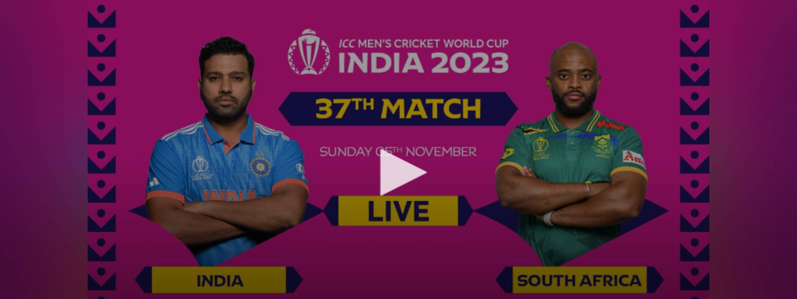 Live: India vs South Africa – ICC world Cup 2023